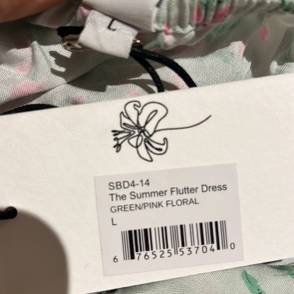 Sokee Collective The Summer Flutter Dress Flowy Greenpink floral dress - Picture 7 of 9